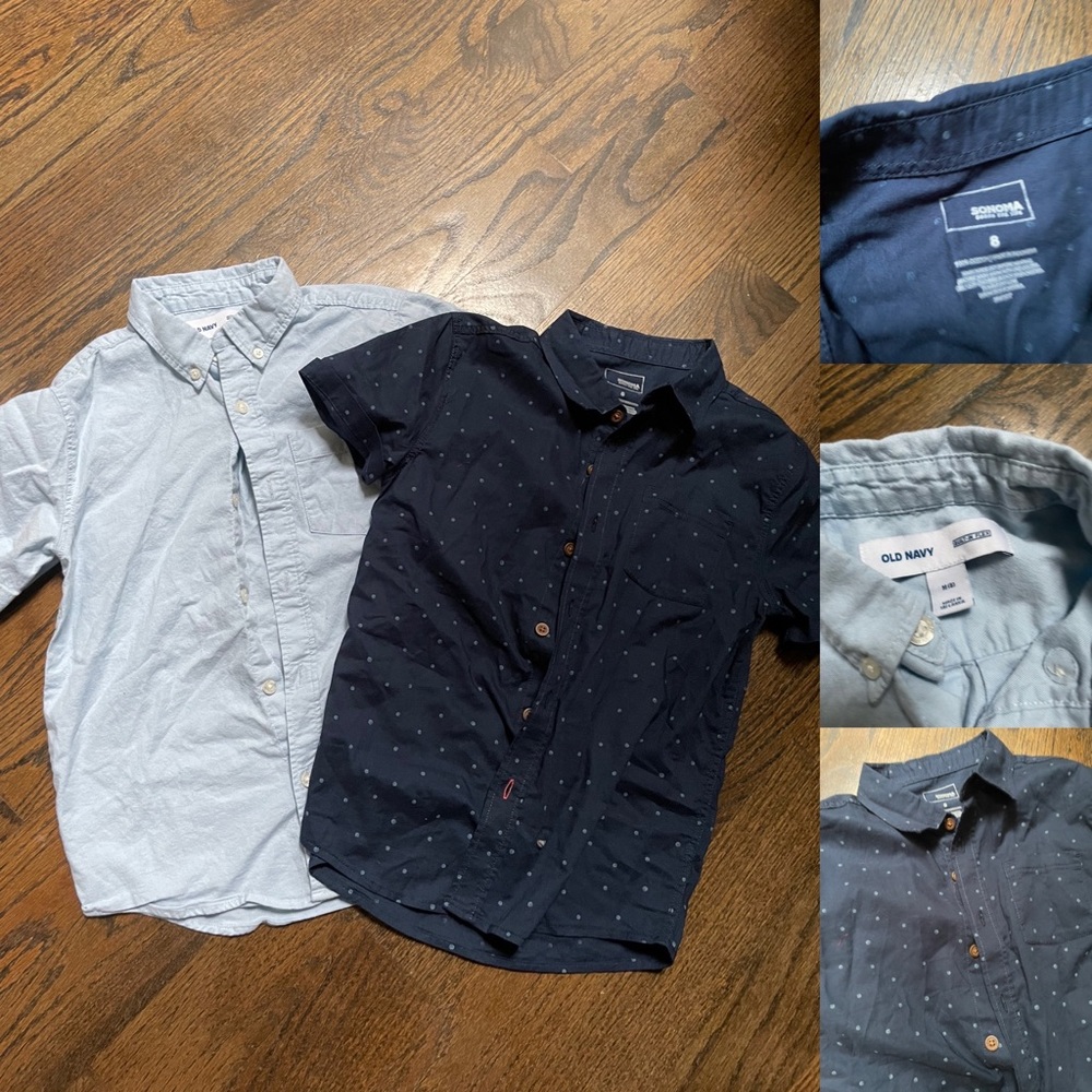 Boys button down collar shirt bundle size 8M